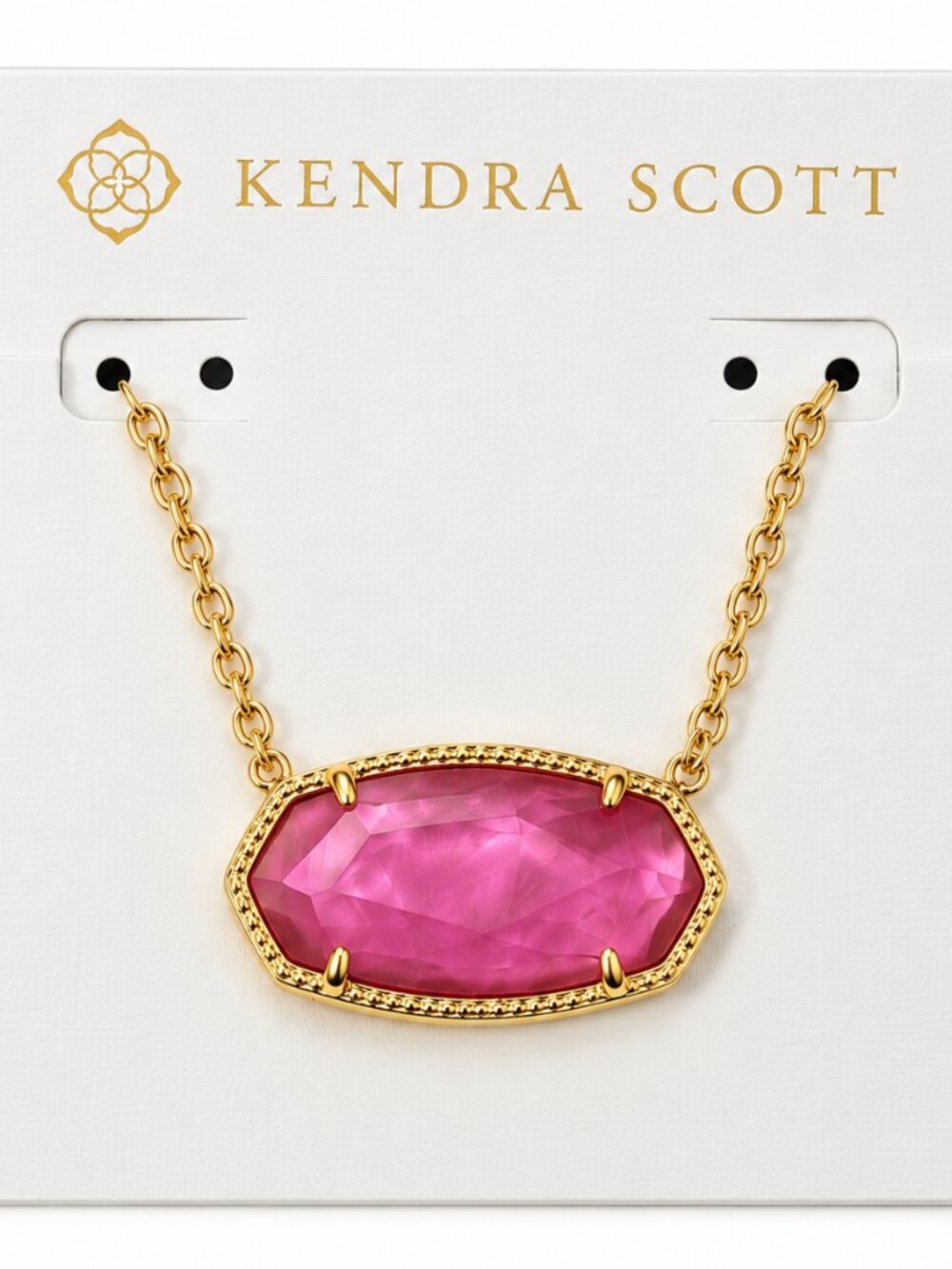 Kendra Scott Elisa Gold Pendant Necklace – Pink
